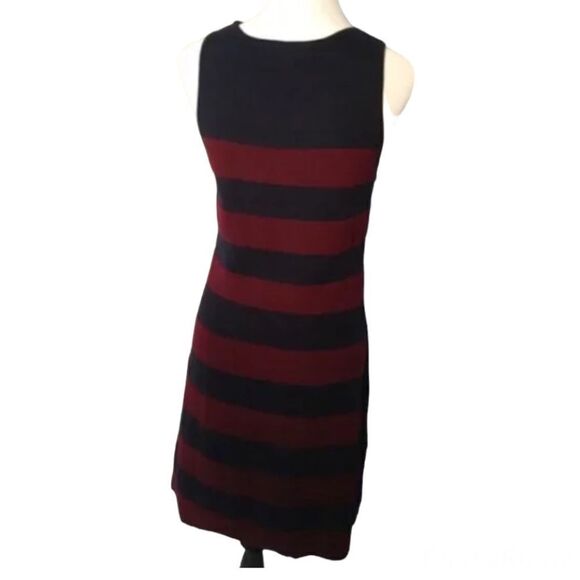 Ann Taylor Loft Sleeveless Navy & Maroon Dress size M - Picture 2 of 6